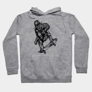 SEEMBO Gorilla Skater Skateboarding Skateboarder Skateboard Hoodie